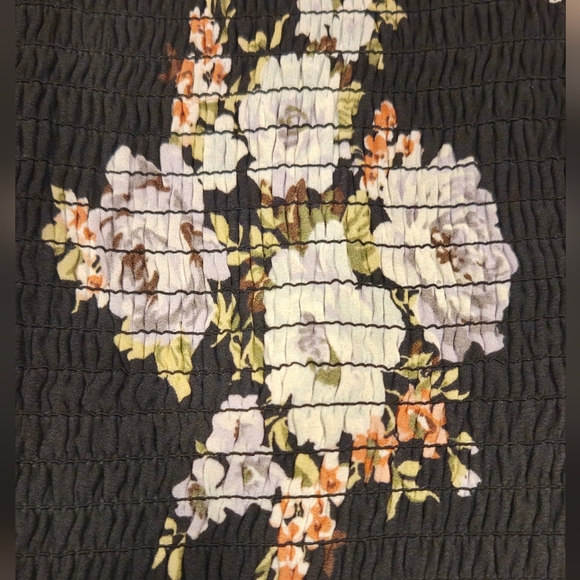 LOFT Black Floral Midi Sleeveless Dress,Size 4. - Picture 13 of 13